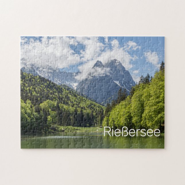 Riessersee Alps Garmisch Partenkirchen Bavaria Jigsaw Puzzle (Horizontal)