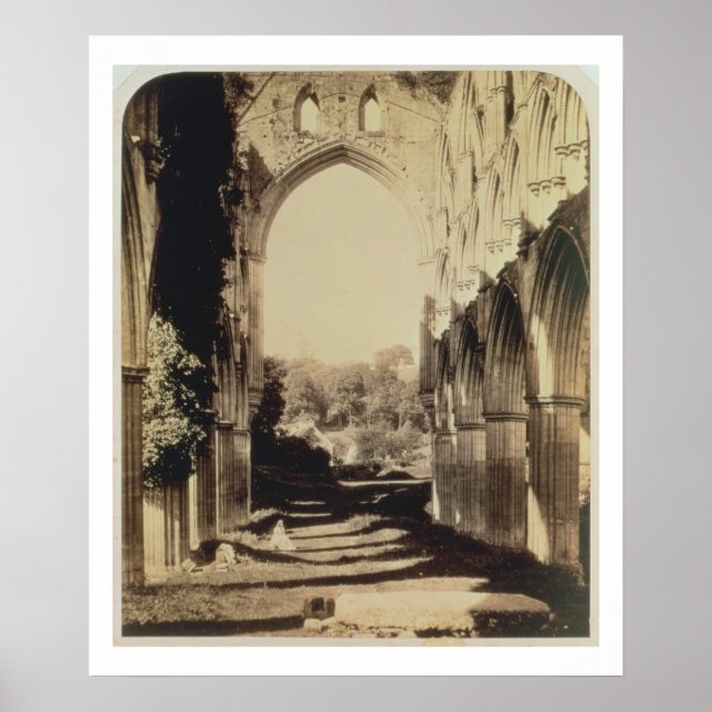Rievaulx Abbey, North Yorkshire, 1854 (sepia photo Poster (Front)