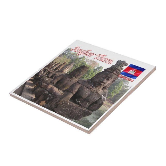 Rif. KH Cambodia, Angkor Thom, Ceramic Tile (Side)