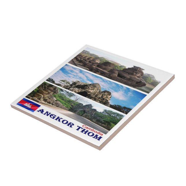 Rif. KH Cambodia, Angkor Thom, Ceramic Tile (Side)