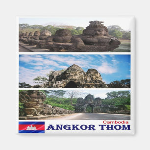 Rif. KH Cambodia, Angkor Thom, Fridge Magnet