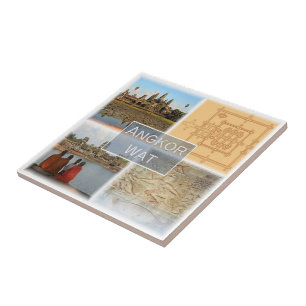 Rif. KH * Cambodia, Angkor Wat, Ceramic Tile