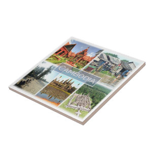 Rif. KH * Cambodia, Angkor Wat, Phonom Penh Ceramic Tile