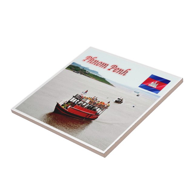 Rif. KH  Cambodia, Phnom Penh, Ceramic Tile (Side)