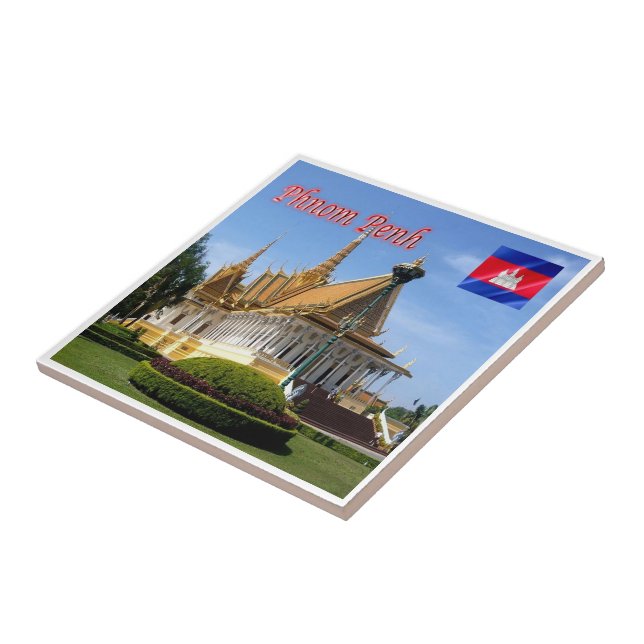 Rif. KH Cambodia, Phnom Penh, Royal Place Ceramic Tile (Side)