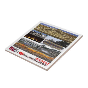 Rif. NP Nepal, Kathmandu, I Love,  Ceramic Tile