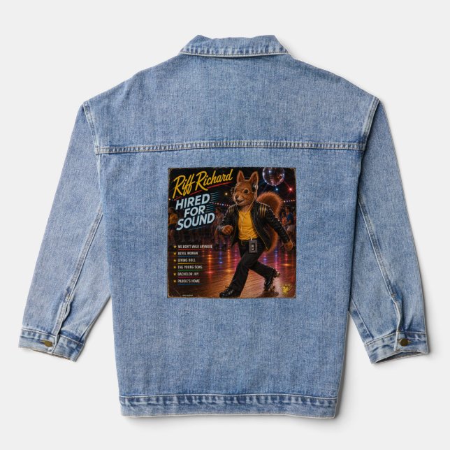 Riff Richard: a Parody Denim Jacket (Back)