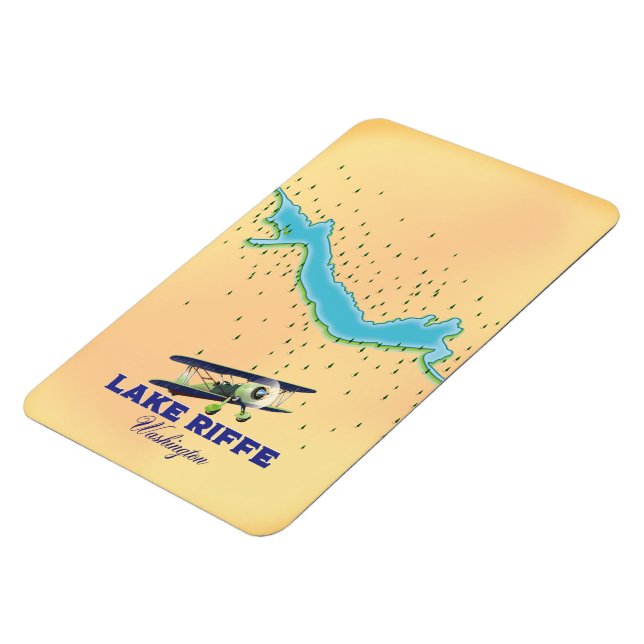 Riffe Lake Washington map Magnet (Left Side)