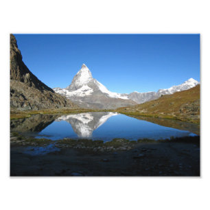 Riffelsee Matterhorn reflection Photo Paper