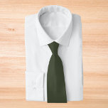 Rifle Green Solid Color Tie<br><div class="desc">Rifle Green Solid Color. This earthy, muted green blends the natural tones of green with a hint of gray, creating a color that exudes rugged sophistication and understated elegance.This versatile color blends beautifully with both neutral and vibrant palettes, making it an excellent choice for adding a touch of rugged elegance to any occasion.</div>