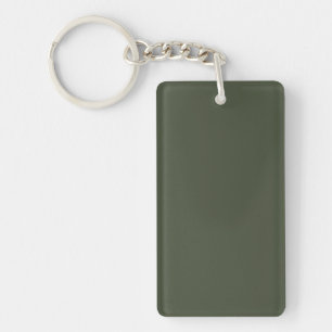 Rifle Green Solid Colour Key Ring