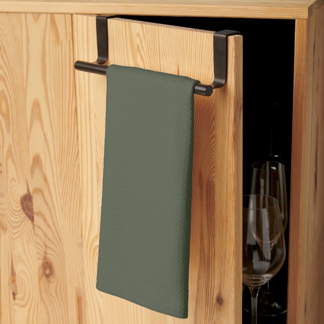 Rifle Green Solid Colour Tea Towel (Thirds Fold)