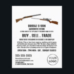 Rifle & Shotgun, Gunsmith, Gunstore Advertising Flyer<br><div class="desc">Rifle & Shotgun,  Gunsmith,  Gunstore Advertising Flyers By The Business Card Store.</div>