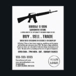 Rifle Silhouette, Gunsmith, Gunstore Advertising Flyer<br><div class="desc">Rifle Silhouette,  Gunsmith,  Gunstore Advertising Flyers By The Business Card Store.</div>
