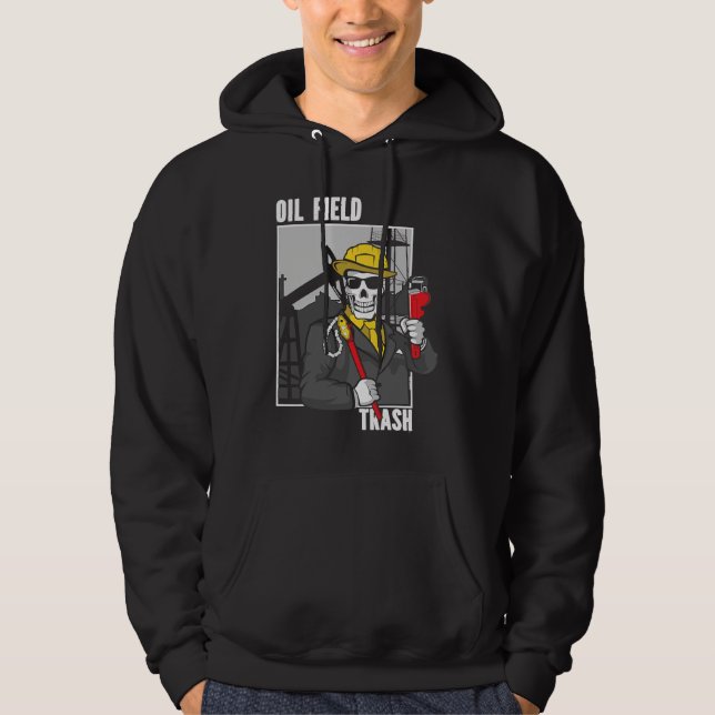 Rig Life Oilfield Worker Oilfielder OilRig Oilfiel Hoodie (Front)