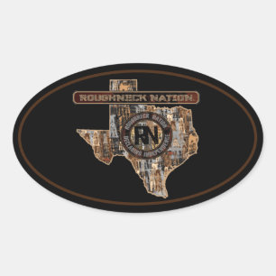 RIG UP CAMO Oilfield Oval Sticker