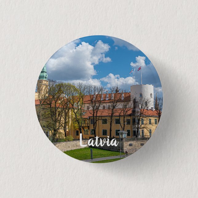 Riga Castle in Riga, Latvia 3 Cm Round Badge (Front)
