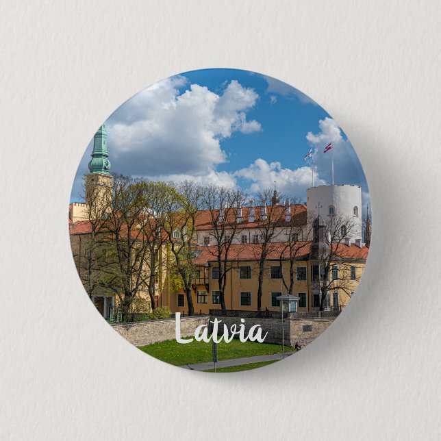 Riga Castle in Riga, Latvia 6 Cm Round Badge (Front)