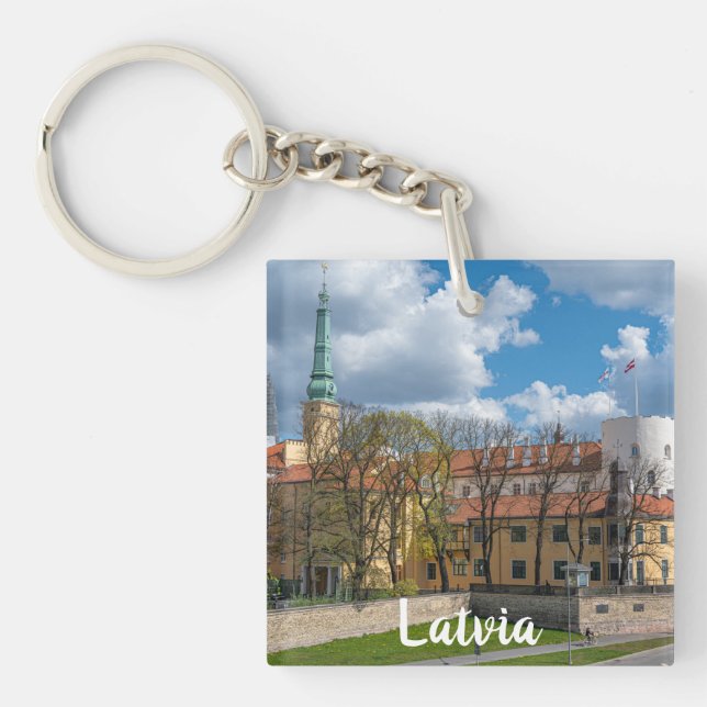 Riga Castle in Riga, Latvia Key Ring (Front)