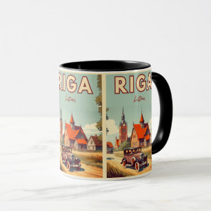 Riga City, Latvia baltic culture vintage gifts Mug