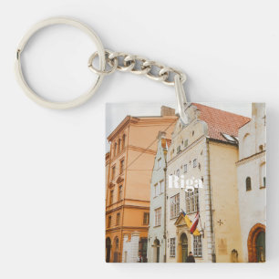 Riga Cityscape Flexible Photo Magnet Key Ring