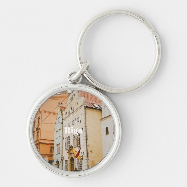 Riga Cityscape Flexible Photo Magnet Key Ring (Front)