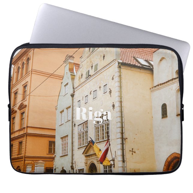 Riga Cityscape Flexible Photo Magnet Laptop Sleeve (Front)