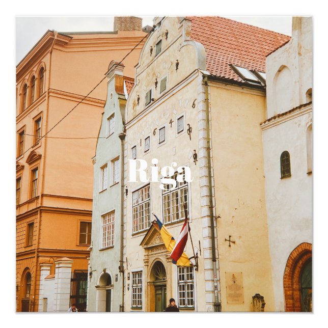 Riga Cityscape Flexible Photo Magnet Print (Front)
