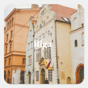 Riga Cityscape Flexible Photo Magnet Square Sticker