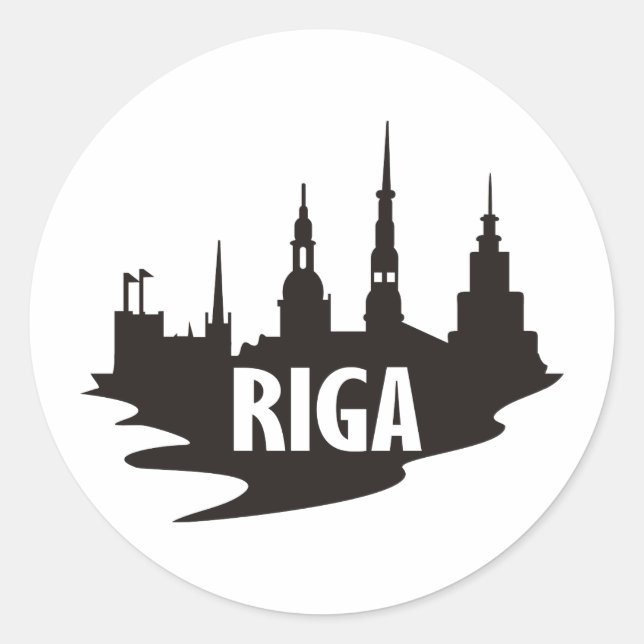 Riga Classic Round Sticker (Front)