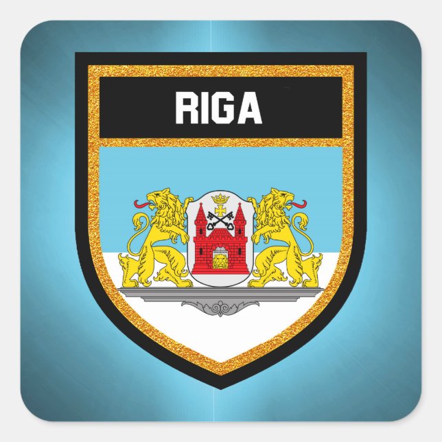Riga Flag Square Sticker (Front)