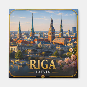 Riga Latvia Art Nouveau City Journey ★ Magnet