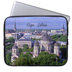 Riga, Latvia cityscape Laptop Sleeve