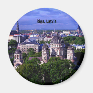 Riga, Latvia cityscape Magnet