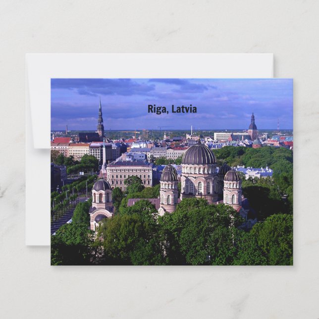 Riga, Latvia cityscape photograph Card (Front)