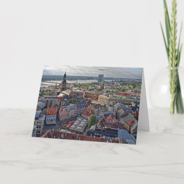 Riga, Latvia cityscape photograph, Thank You Card (Front)