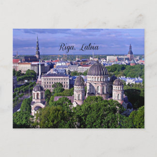 Riga, Latvia cityscape Postcard