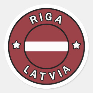 Riga Latvia Classic Round Sticker