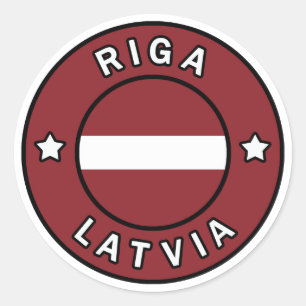 Riga Latvia Classic Round Sticker