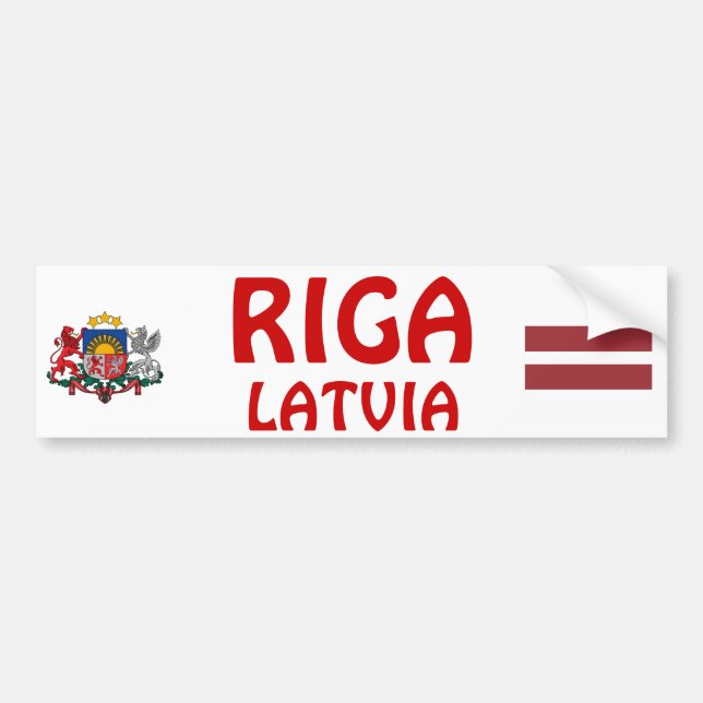 Riga Latvia Custom Bumper Sticker (Front)