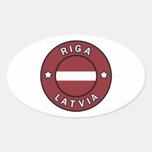 Riga Latvia Oval Sticker