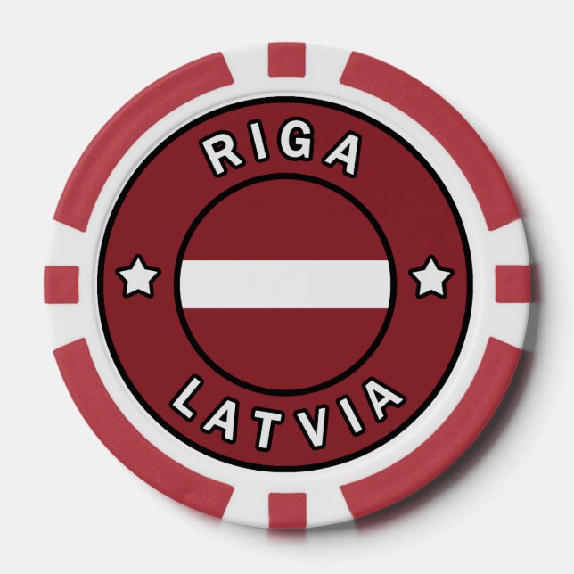 Riga Latvia Poker Chips (Front)