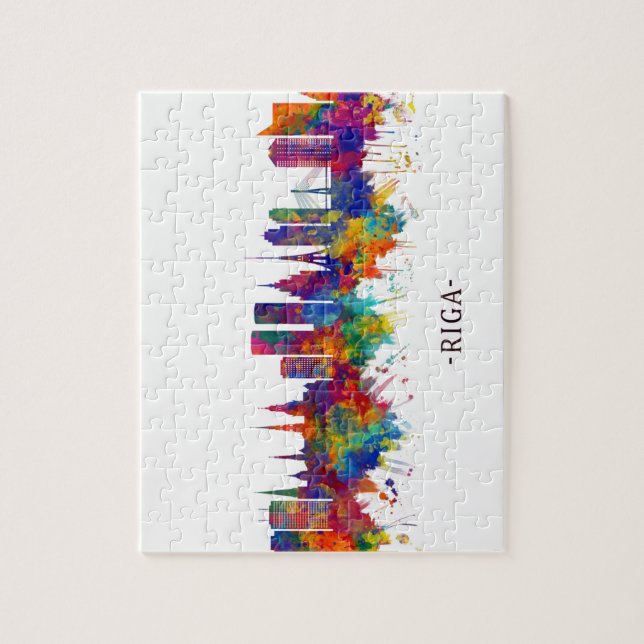 Riga Latvia Skyline Jigsaw Puzzle (Vertical)