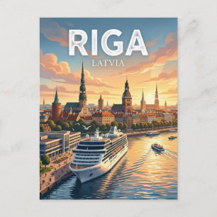 Riga Passenger Port Cruise Terminal Latvia Postcard