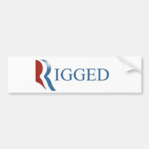 Rigged Bumper Sticker, GOP, RNC, Election Sticker