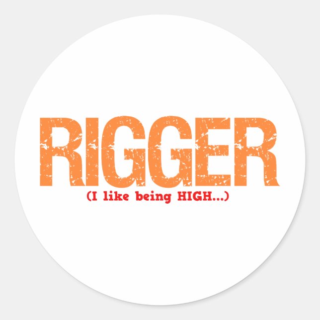 Rigger Job Description Classic Round Sticker (Front)