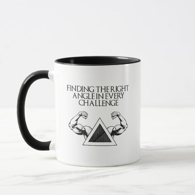 Right Angle Every Challenge Math Problem Mug (Left)