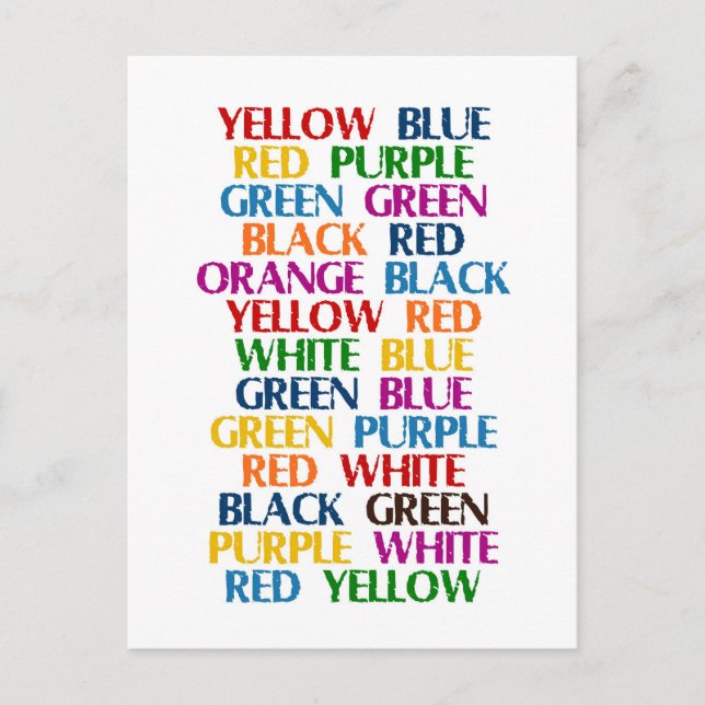 Right Brain, Left Brain Conflict Postcard (Front)