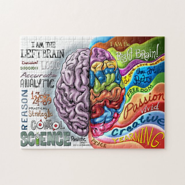 Right Brain Left Brain Puzzle (Horizontal)