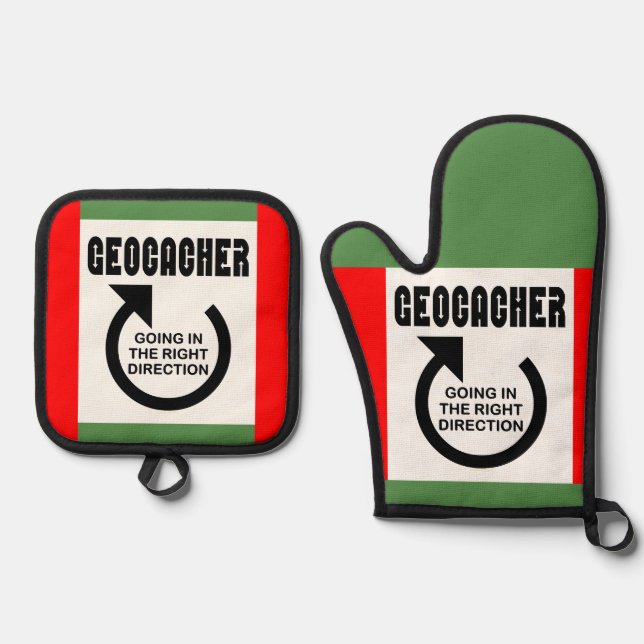 Right Direction Oven Mitt & Pot Holder Set (Front)